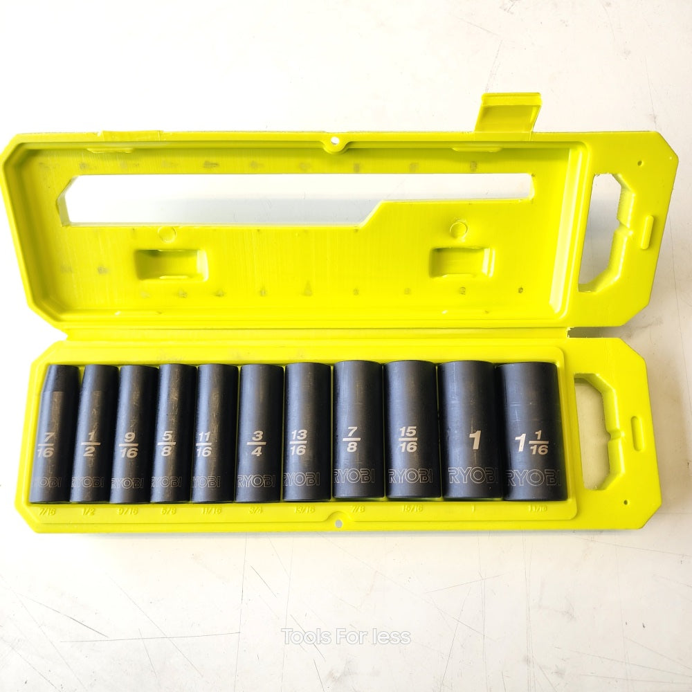 1/2 in. SAE DEEP IMPACT SOCKET SET (11-PIECE) 1/2 in. SAE DEEP IMPACT SOCKET SET (11-PIECE)